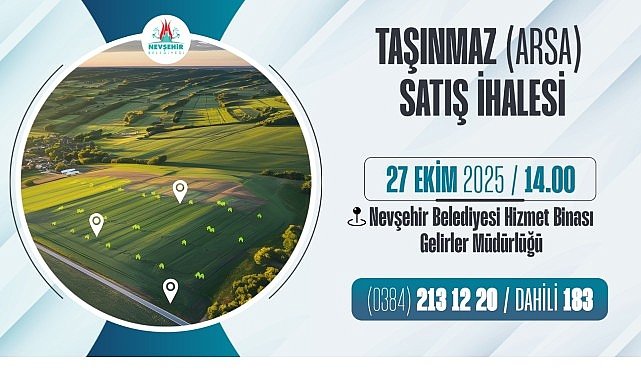 Nevşehir Belediyesi 2 Taşınmazı Satışa Çıkarıyor